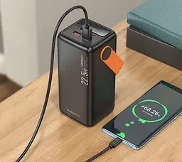 Зовнішній акумулятор BOROFONE BJ66A Magnifico 22.5W+PD20W fully compatible power bank (50000mAh) Black (6941991115158) - мініатюра 8