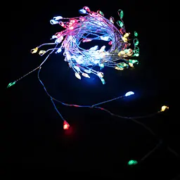 Батарейна гірлянда мідна феєрверк різнокольорова 9 м 300LED IP44