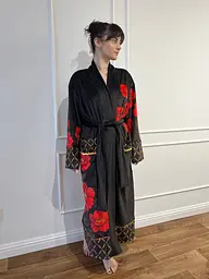 Кімоно жіноче з плюшевого велюру Red Camellia 29453 L - мініатюра 6