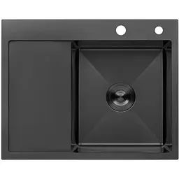 Кухонна мийка Kroner KRP Schwarze - 6350RHM PVD (3.0/1.0 мм) (CV031323)