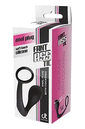 Анальна пробка з ерекційним кільцем Fantasstic Anal Plug With Cockring Black - мініатюра 4