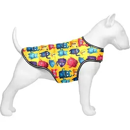 Курточка-накидка для собак WAUDOG Clothes, малюнок "Мохнаті монстри", S, А 32 см, B 41-51 см, С 25-35 см