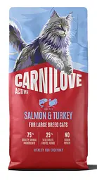 Сухий беззерновий корм Carnilove Active Salmon & Turkey Large Breed для котів великих порід лосось та індичка 6 кг