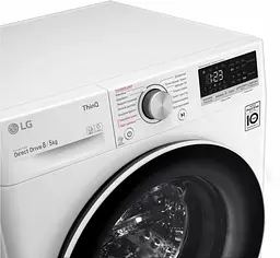 Прально-сушильна машина LG F4V5TG0W, 8кг (5кг), 1400, A, Пар, глибина 56см, Дисплей, Інвертор, Білий (F4V5TG0W) - мініатюра 10