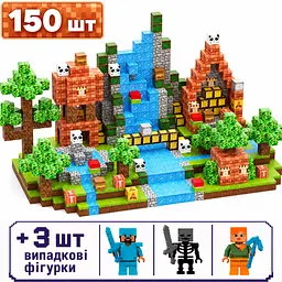 Магнітний конструктор Minecraft 150 шт по грі Майнкрафт Ліс та панди Mk001006.1 - мініатюра 2