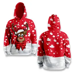 Худі спортивне з 3D принтом Merry Reindeer 31512 L