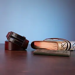 Міцний чоловічий ремінь з автоматичною пряжкою 20210 Vintage коричневий 119 см - мініатюра 9