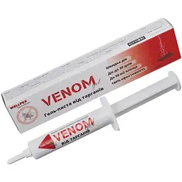 Засіб від тарганів прусаків мурах гель паста Venom в упаковці
