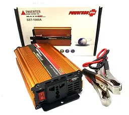 Автоінвертор-перетворювач напруги 24 V-220 V з USB, перетворювач Power One Plus AC/DC 1200 W 24 V - мініатюра 3