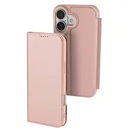 Чохол-книжка Dux Ducis з кишенею для візиток для Apple iPhone 17 (6.3) Rose Gold