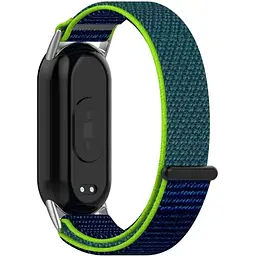 Ремінець DK CDK для Xiaomi Mi Smart Band 9 Nylon Sport Loop (018018) (blue / green) - мініатюра 2