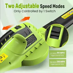 Електричний садовий повітродув з акумулятором Bigzzia Cordless Leaf Blower 20 В 1 зарядний пристрій Б/в - мініатюра 3