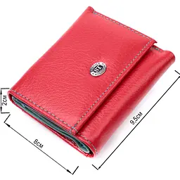 Яскравий маленький гаманець для жінок із натуральної шкіри ST Leather 19502 червоний - мініатюра 3