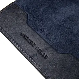 Універсальна шкіряна обкладинка на паспорт Grande Pelle 11479 темно-синій - мініатюра 6