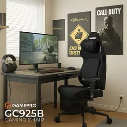 Геймерське крісло GamePro GC925B Fabric Black [148908] - мініатюра 10