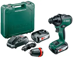 Акумуляторний безщітковий шурупокрут Bosch AdvancedDrill18 в чемодані з 2 акб PBA 18V 2.5Ah W-B та з/п AL 1830 CV