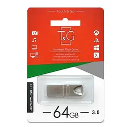 Флеш-накопичувач USB 64Gb Metal TG117, Silver, USB 3.0 (TG117SL-64G3) T&G teh0029092 - мініатюра 2