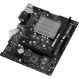 Материнська плата ASRock N100M (Quad-Core N100 3.4GHz, 1xDDR4 DIMM, VGA/HDMI/DP, 1xPCIe, 2xSATAIII, M.2, GLan, mATX) - мініатюра 3