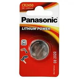 Батарейка Panasonic CR 2450 * 1 LITHIUM (CR-2450EL/1B)