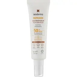 Сонцезахисний засіб для обличчя Sesderma Repaskin Silk Touch Color SPF 50, 50 мл - мініатюра 2