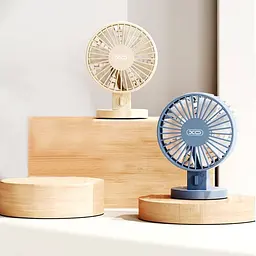 Вентилятор XO MF82 Desktop USB Dual Blade Fan настільний бежевий - мініатюра 7