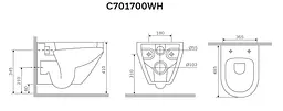 Унітаз підвісний AM.PM SPIRIT FlashClean без сидіння (C701700WH) - мініатюра 9