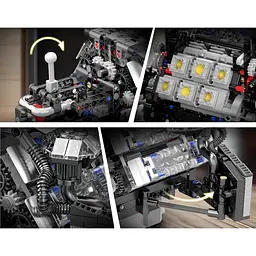 Конструктор Mould King Mking Двигун і коробка передач W12 Twin Turbo (10230) [160759] - мініатюра 6