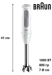 Блендер занурюваний Braun MQ 50236 MWH UA - мініатюра 2
