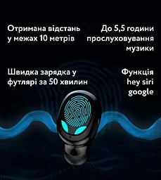 Сенсорні блютуз навушники із цифровим боксом індикатора заряду - мініатюра 13