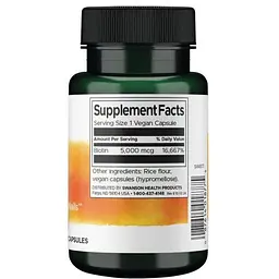 Біотин Swanson Biotin 5000 мкг 100 капсул (100-17-9652087-20) - мініатюра 2