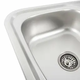 Кухонна мийка з нержавіючої сталі Platinum декор 7549 (0,8/180 мм), R, Decor - мініатюра 9