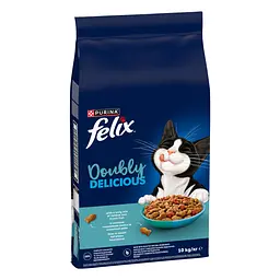 Сухий корм Felix Doubly Delicious для дорослих котів з лососем, океанічною рибою та буряком 10 кг - мініатюра 3