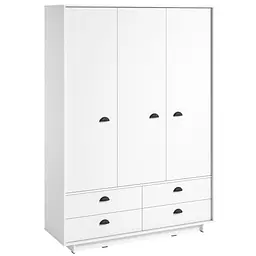 Шафа Moreli Kuba FK-0006 з ящиками полицями та штангою для одягу 1500х2100х500 мм Білий