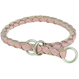 Нашийник для собак Trixie Cavo напівзашморг L-XL 52-60 см d 18 мм рожевий/пісочний - мініатюра 4