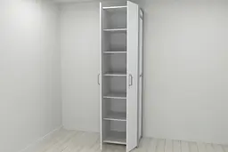 Шафа Гардероб Уні секція 7 серії Конект Ferrum-decor 220x60x50см Сірий метал ДСП Білий 16 мм (FRD-104563)