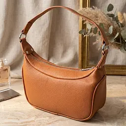 Сумка напівкруглого формату з однією ручкою з натуральної шкіри Vintage 22413 коричнева - мініатюра 11