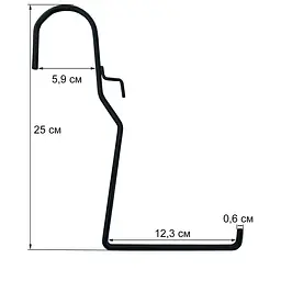 Кріплення металеве для балконних горщиків Serinova Wire, 1 шт. (HB05-Siyah) - мініатюра 2