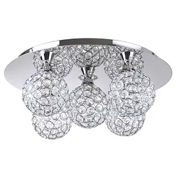Люстра Brille стельова з підсвічуванням LED G9 40W CH (BR-01 368C/5)