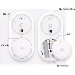 Миша Bluetooth XIAOMI Mi Wireless HLK4008GL бездротова золотиста - мініатюра 4