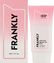 Крем сонцезахисний з вітамінами 50 мл Frankly Bright Up Sunscreen SPF 50+ - мініатюра 2
