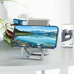 Настільний тримач Hoco PH43 для 5 6 7 дюймів Main-way ultra-thin alloy folding desktop stand - мініатюра 3