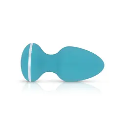 Анальна пробка Cala Azul Blanca Vibrating Anal Plug 8.3 см (бірюзовий) - мініатюра 4