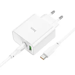 Зарядний пристрій із кабелем Hoco C113A Awesome PD 65W dual port