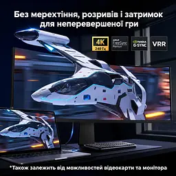 Відеокабель UGREEN CM556 USB-C - DisplayPort 1.4 8K 60 Гц 2 м сіро-чорний (25158) - мініатюра 3