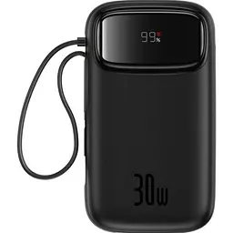 Зовнішній акумулятор power bank Baseus QPow2 20000 mAh 30w (P10055009113-00) чорний - мініатюра 2