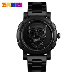 Оригінальний годинник Skmei Skull 9178 Black - мініатюра 2