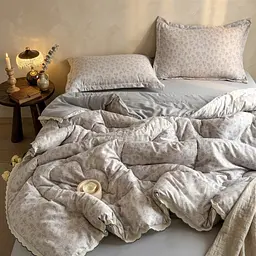 Постільна білизна полуторна з ковдрою демісезонною з бавовни Colorful Home Print 5 22132 150х200 см