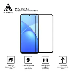 Захисне скло на Infinix Smart 10 4G/10 Plus 4G з олеофобним покриттям, Pro, повне проклеювання, антистатичний і пиловідштовхуючий шар, 9H, самоклеючеся, 2.5D, на весь екран, антистатичний клей, ArmorStandart (ARM87127) - мініатюра 2