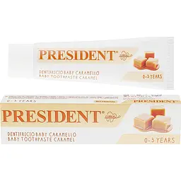 Уцінка. Зубна паста President Baby Toothpaste Caramel 0-3 years 30 мл