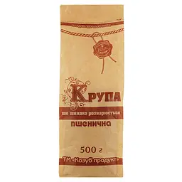 Набір: крупа гречана Зерновита 1 кг + крупа пшенична Козуб продукт швидкорозварювана 500 г  - мініатюра 3